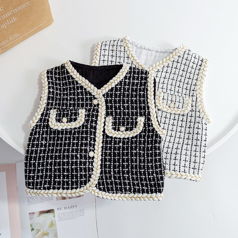 Colete Infantil Feminino Tweed