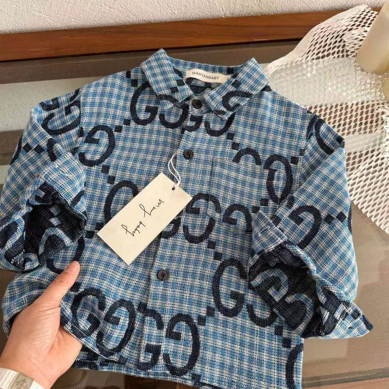 Camisa Infantil Masculina Azul G&G