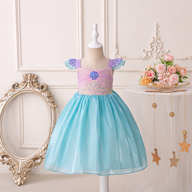 Vestido Infantil De Princesa Sereia