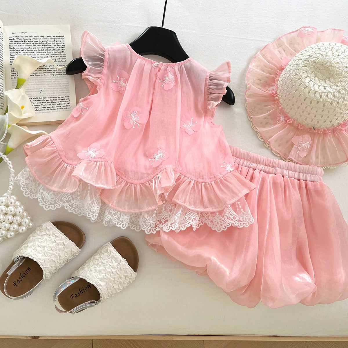 Conjunto Infantil Renda Borboletinhas