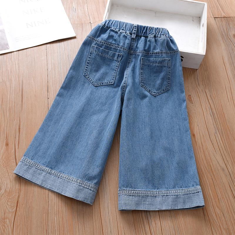 Calça Infantil Jeans Pantalona