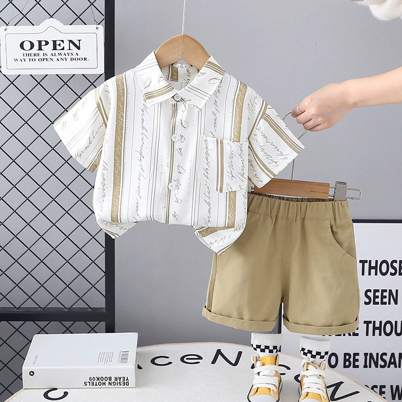 Conjunto Infantil Masculino Lístras Bolsinho