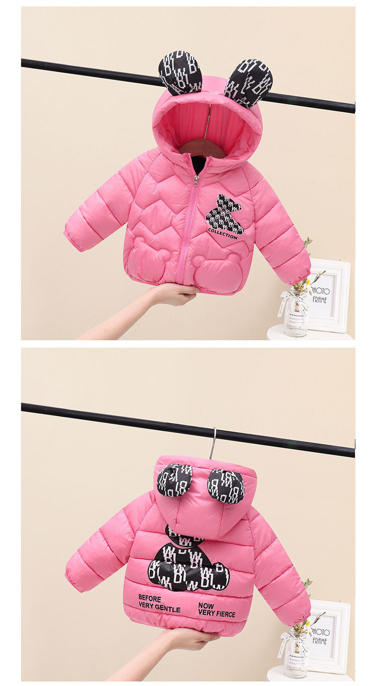 Jaqueta Infantil Puffer Ursinhos Orelhinhas