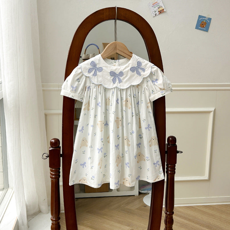 Vestido Infantil Floral Lacinhos