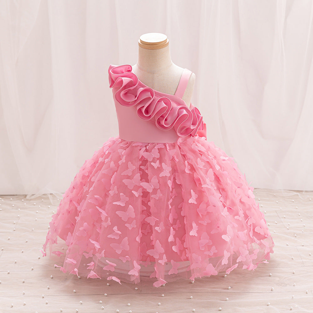 Vestido Infantil Tule Borboletinhas