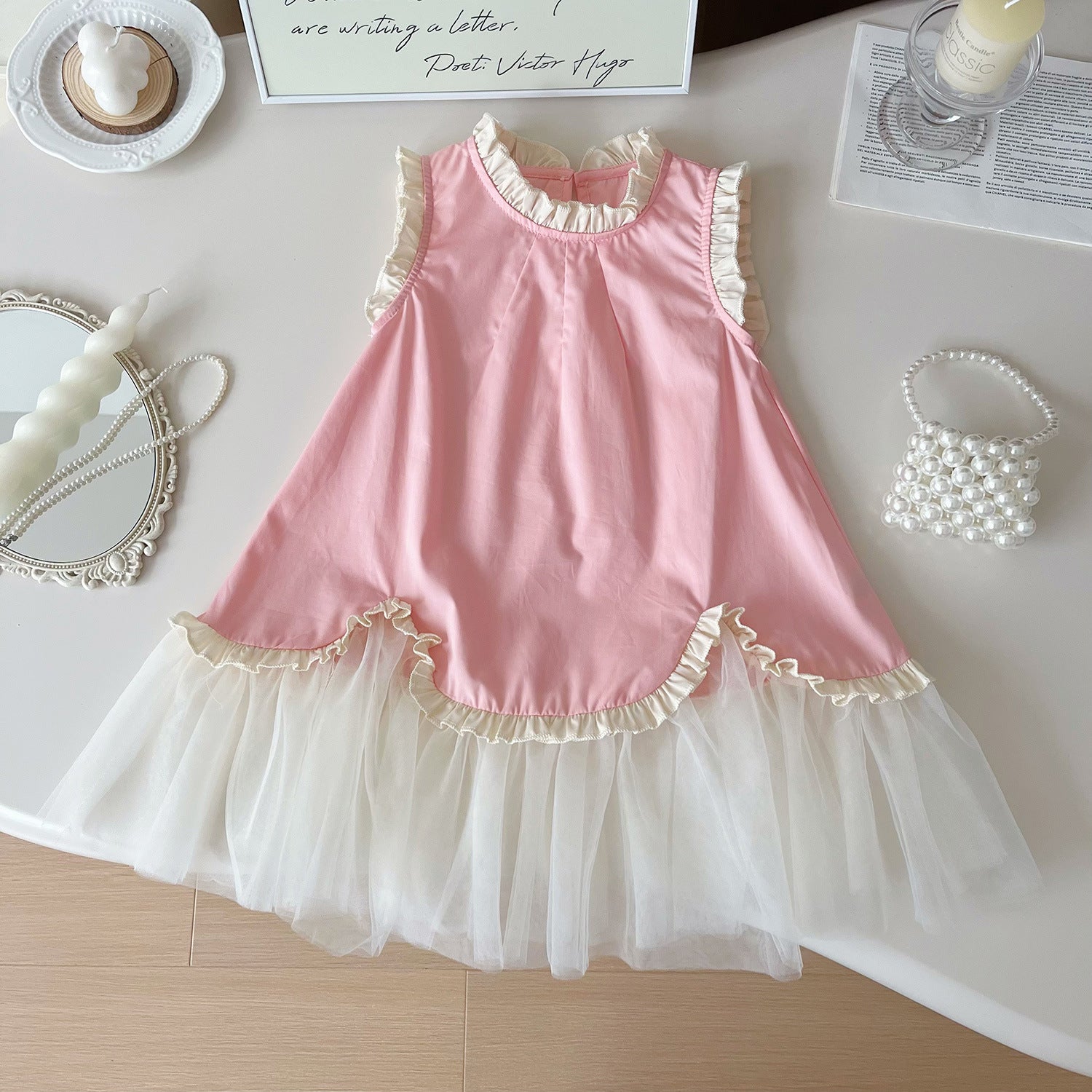 Vestido Infantil Barrinha de Tule