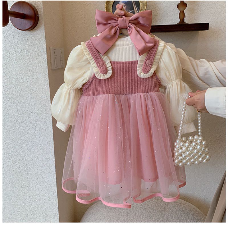 Vestido Infantil Tule Brilhante