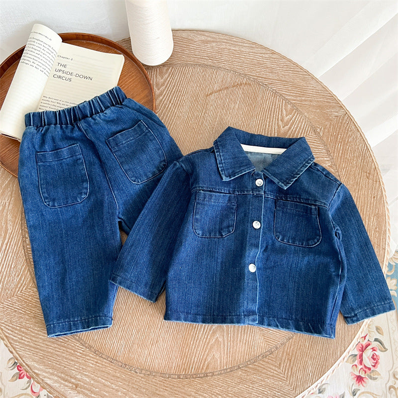 Conjunto Infantil Jeans Bolsinhos