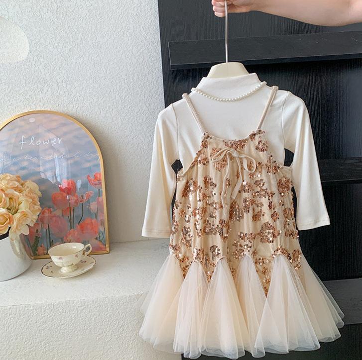 Vestido Infantil Lantejoulas e Tule