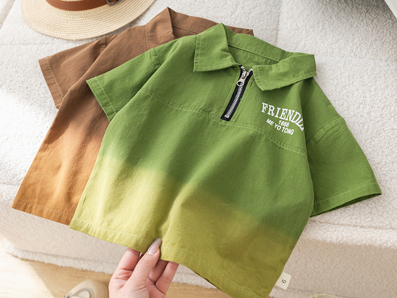Conjunto Infantil Masculino Polo Zípper