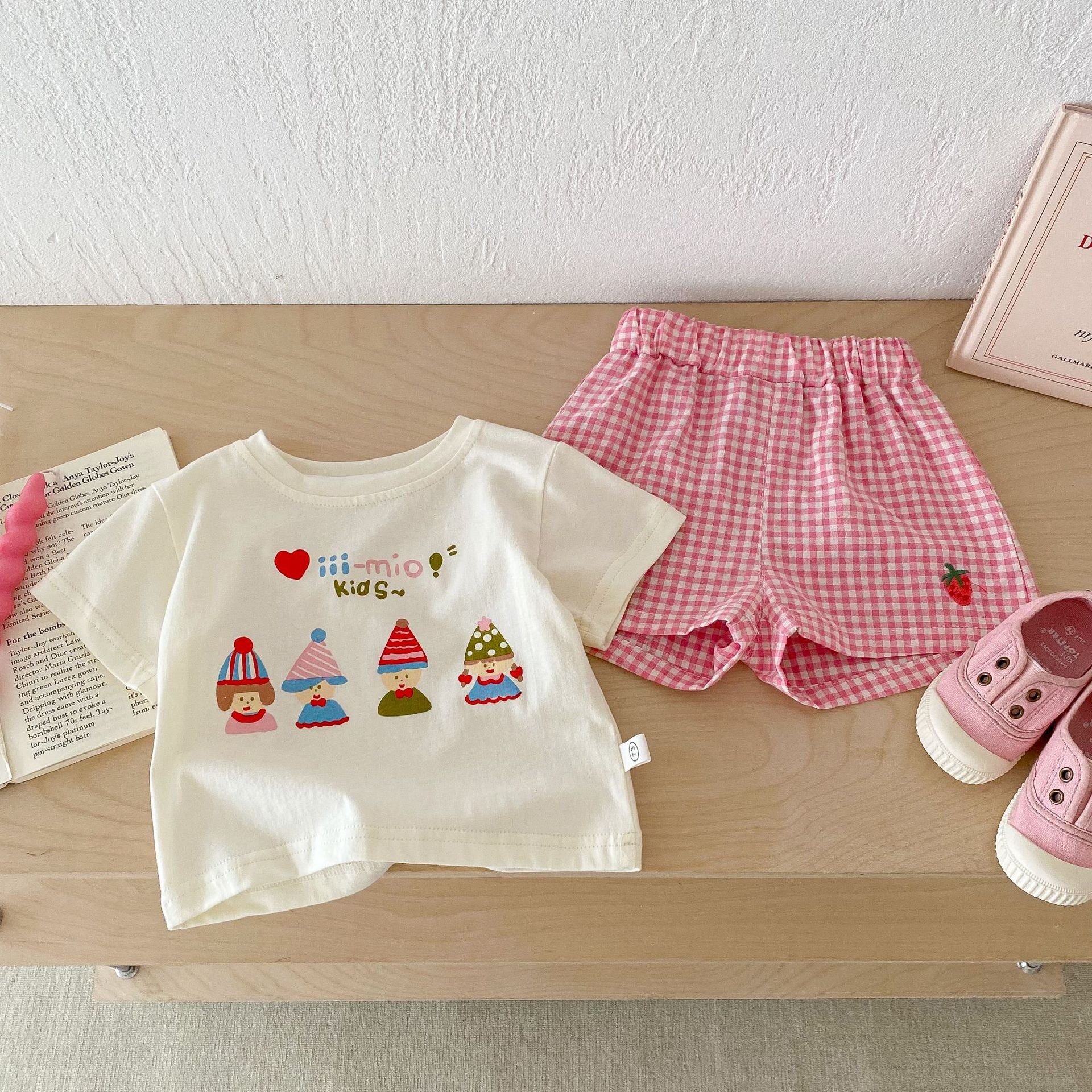 Conjunto Infantil Feminino Xadrez Palhacinho