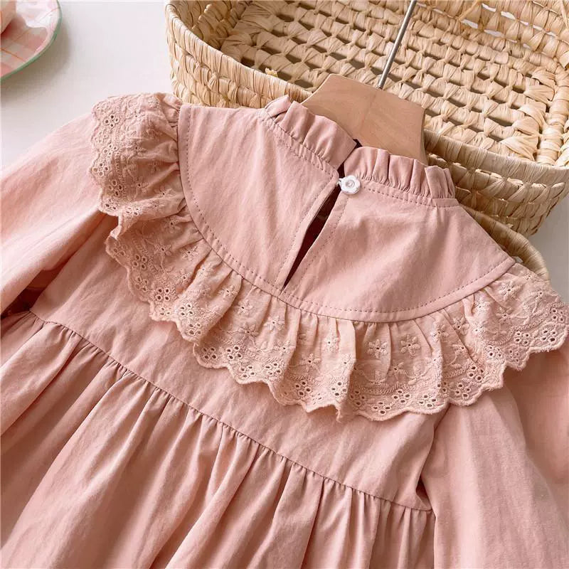 Vestido Infantil Bordado Florzinhas