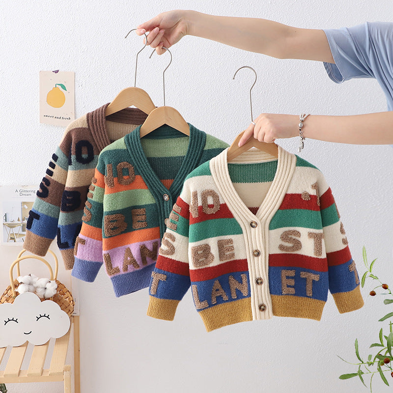 Cardigan Infantil Tricô Letrtinhas