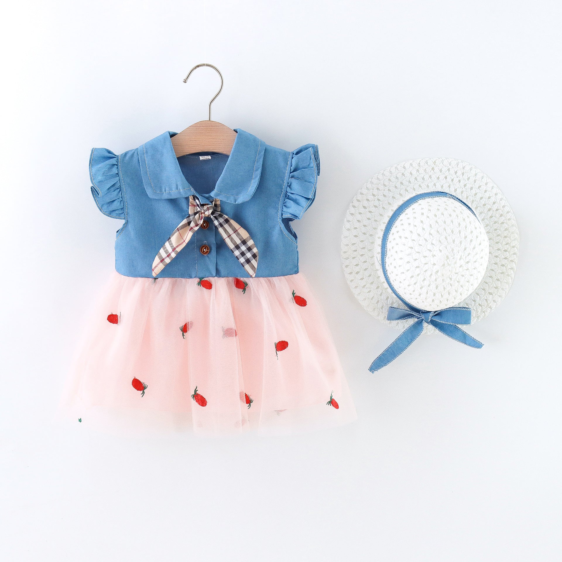 Vestido Infantil Abacaxi e Jeans