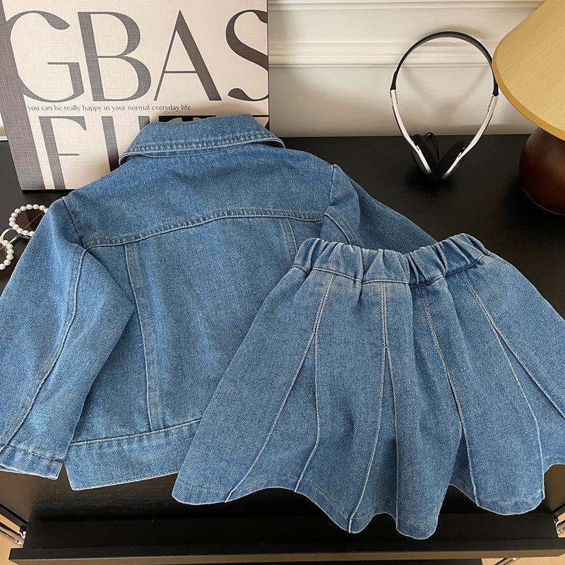 Conjunto Infantil Feminino Jeans