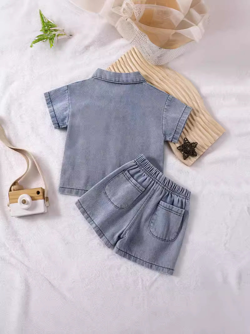 Conjunto Infantil Jeans Botões