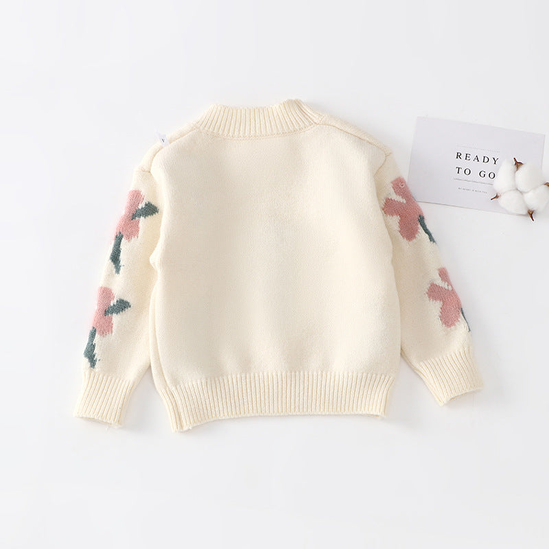 Blusa Infantil Tricô Florzinhas