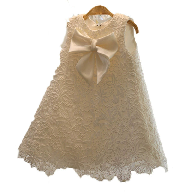 Vestido Infantil Rendado e Lacinho