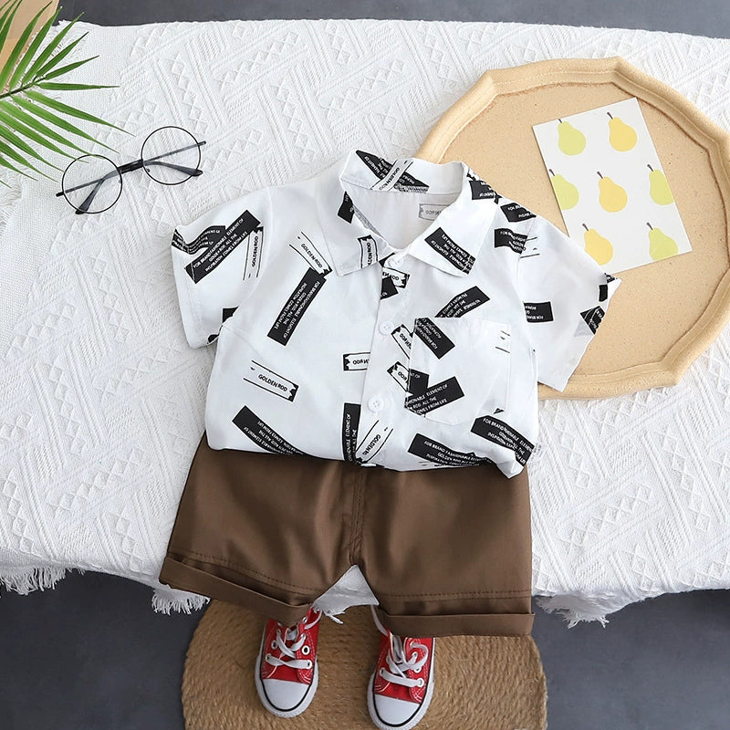 Conjunto Infantil Masculino Camisa Estampas