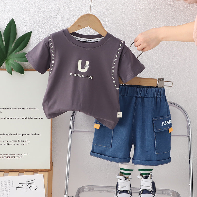 Conjunto Infantil Masculino Verão Bolsinhos