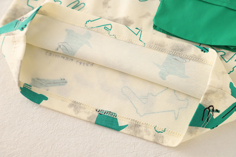 Conjunto Infantil Masculino Animais Bolsinho