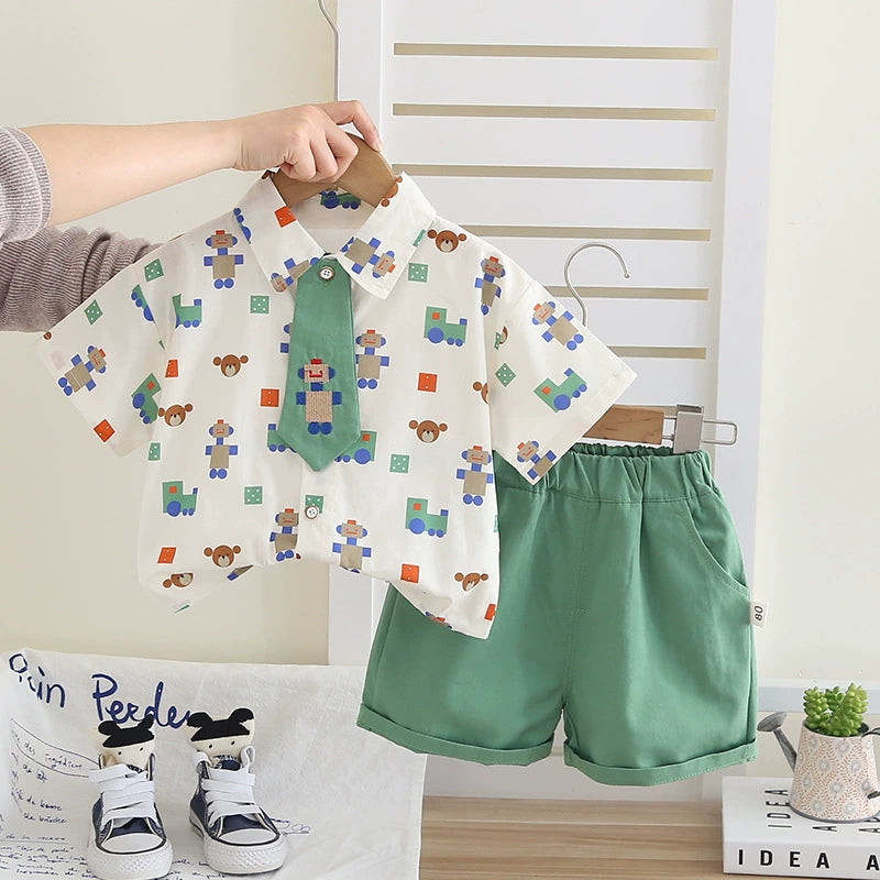 Conjunto Infantil Masculino Ursinho Gravatinha