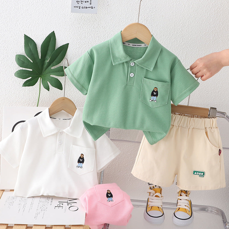 Conjunto Infantil Masculino Polo Bolsinho