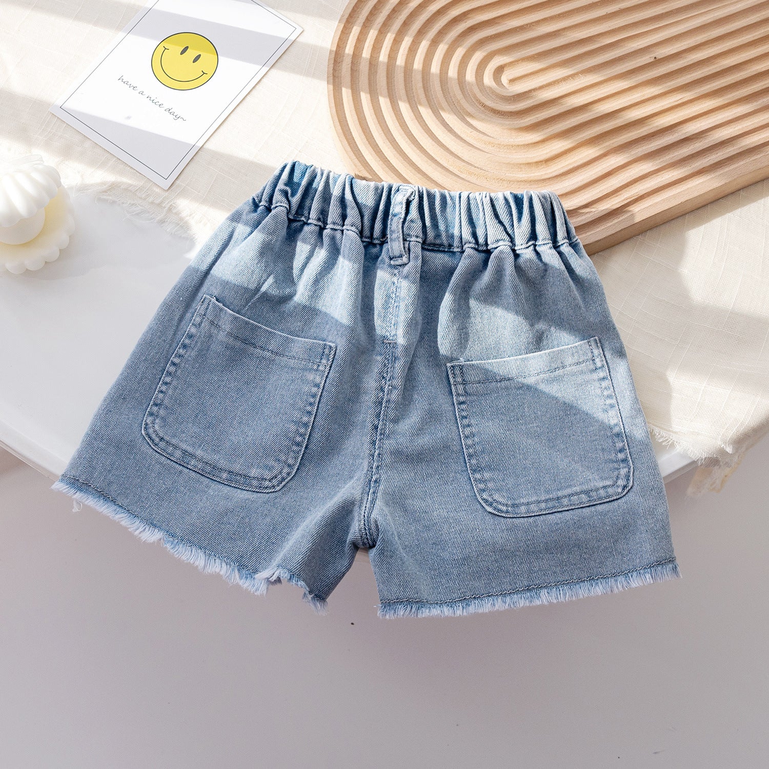 Shorts Infantil Feminino Jeans Coelhinhos