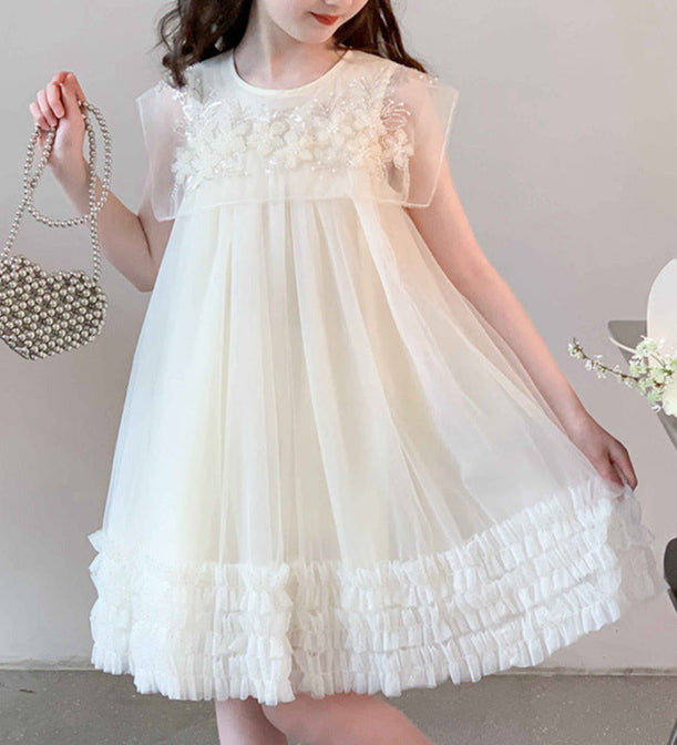 Vestido Infantil Gola Florzinhas