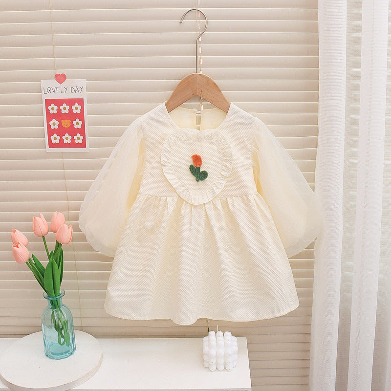 Vestido Infantil Manga Longa Florzinha