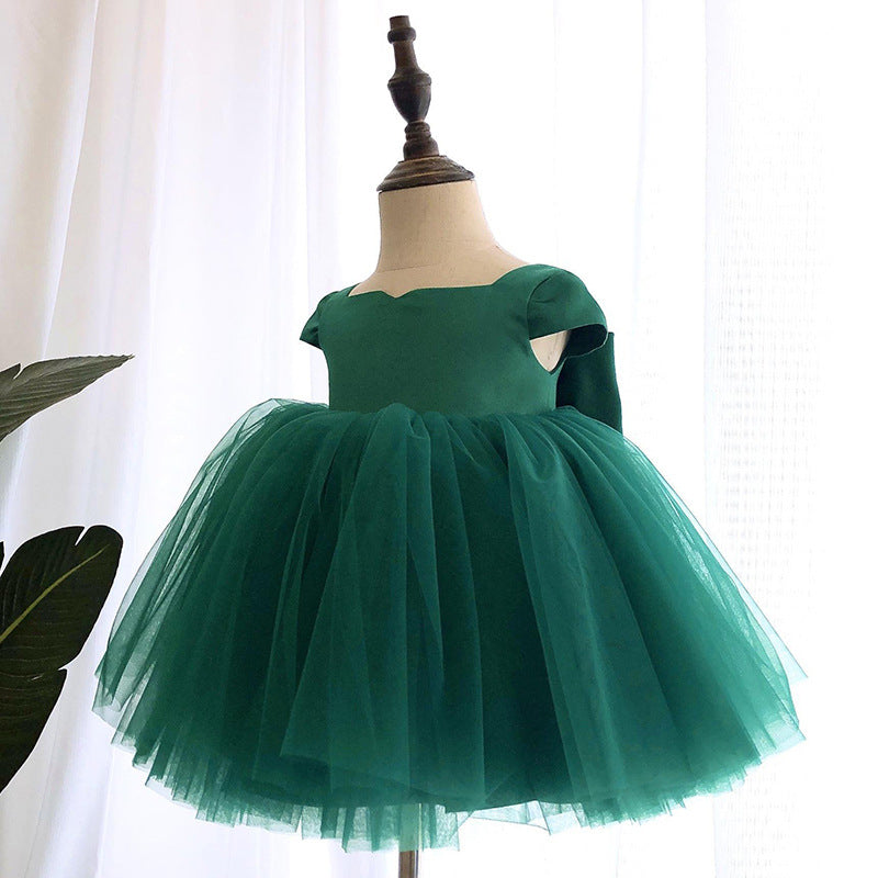 Vestido Infantil De Festa Tule e Laço