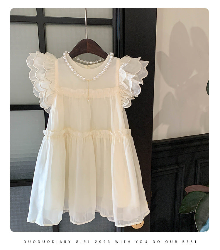 Vestido Infantil Com Manguinha Voadora