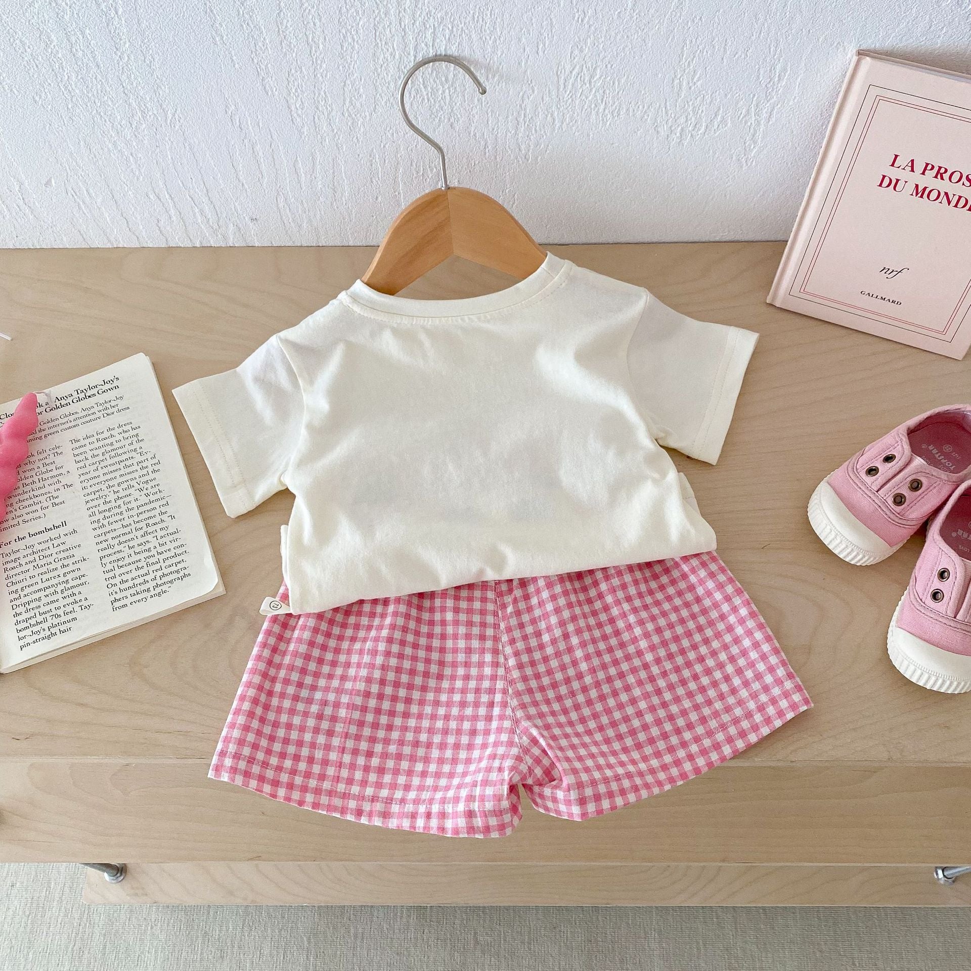 Conjunto Infantil Feminino Xadrez Palhacinho