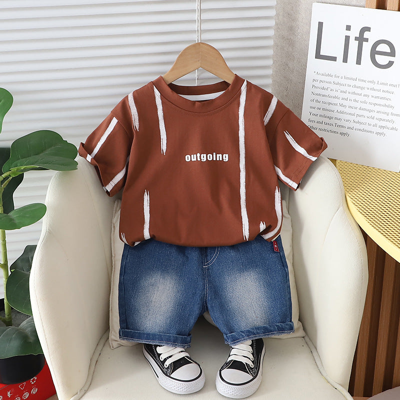 Conjunto Infantil Masculino T-Shirt e Jeans
