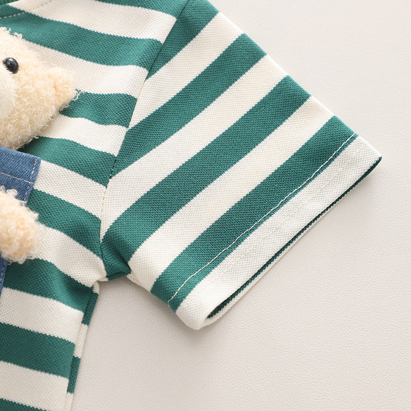 Conjunto Infantil Verão Lístras Ursinho