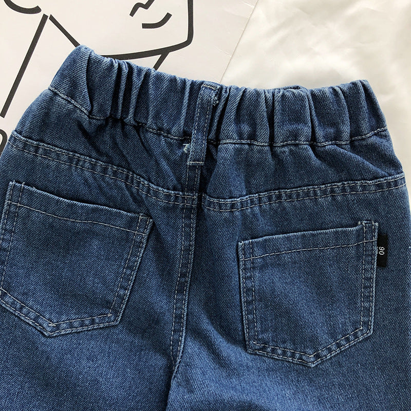 Conjunto Infantil Feminino Jeans Pantalona