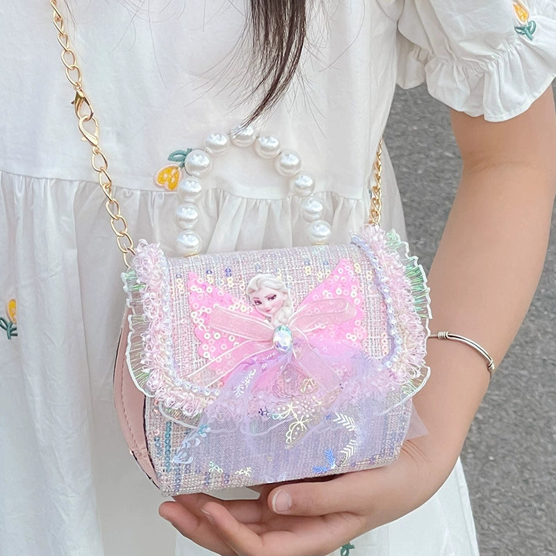 Bolsa Infantil Feminina Alcinha de Pérolas