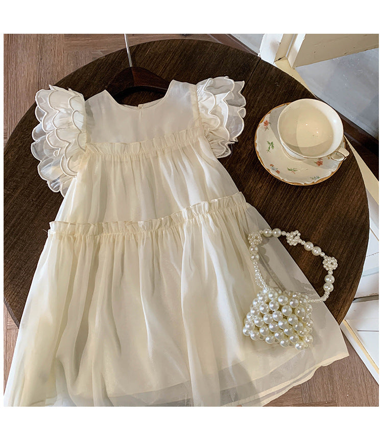 Vestido Infantil Com Manguinha Voadora