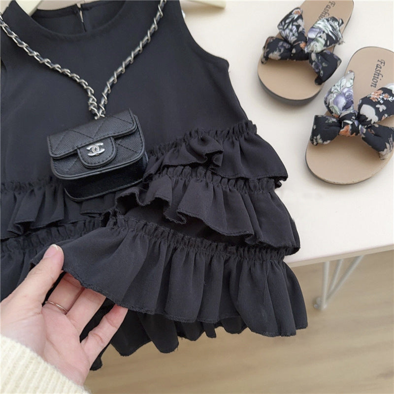 Vestido Infantil Preto Babadinhos