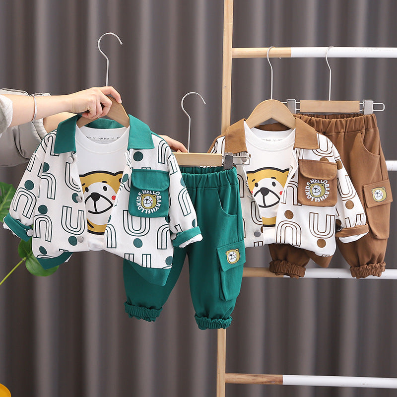 Conjunto Infantil Masculino 3 Peças Ursinho