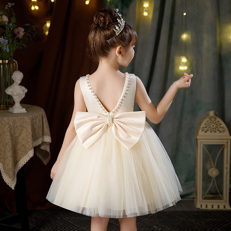 Vestido Infantil De Festa Pérolas