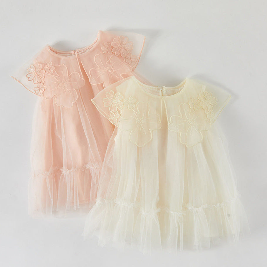 Vestido Infantil Gola Florzinhas