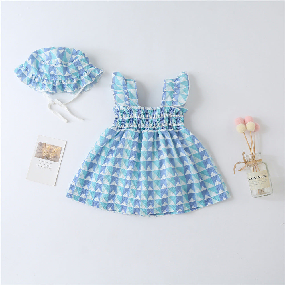 Vestido Infantil Xadrez Florzinhas