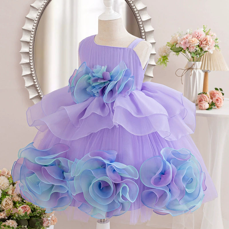 Vestido De Festa Infantil Bufante Floral