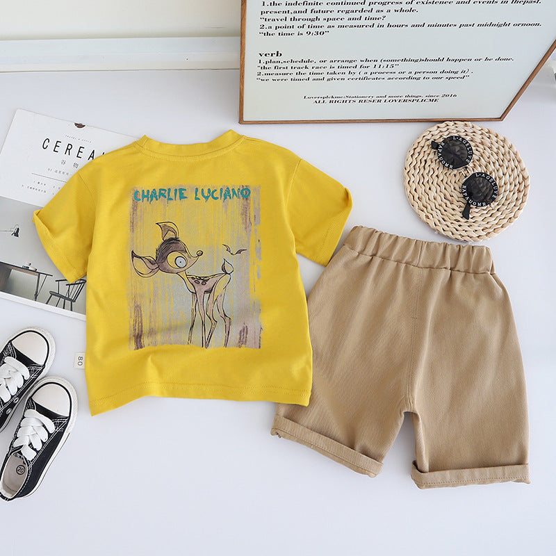 Conjunto Infantil Masculino Verão Bichinho