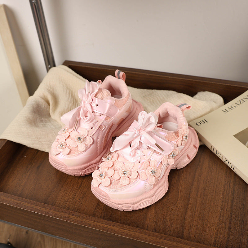 Tênis Infantil Feminino Florzinhas