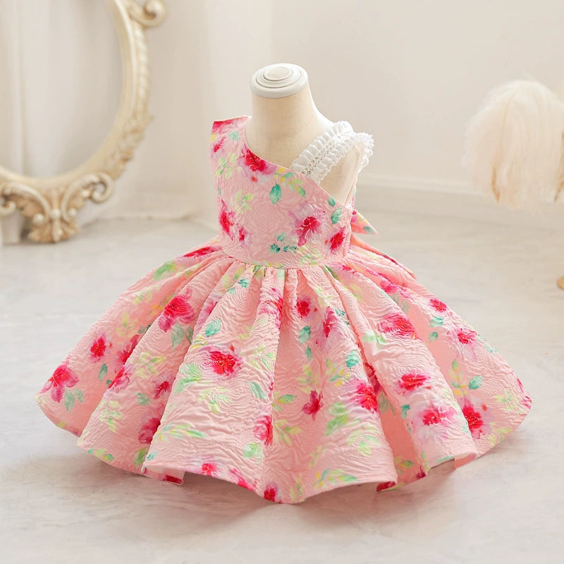 Vestido De Festa Infantil Floral Alcinha