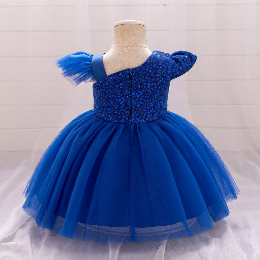 Vestido Infantil De Festa Strass Lacinho