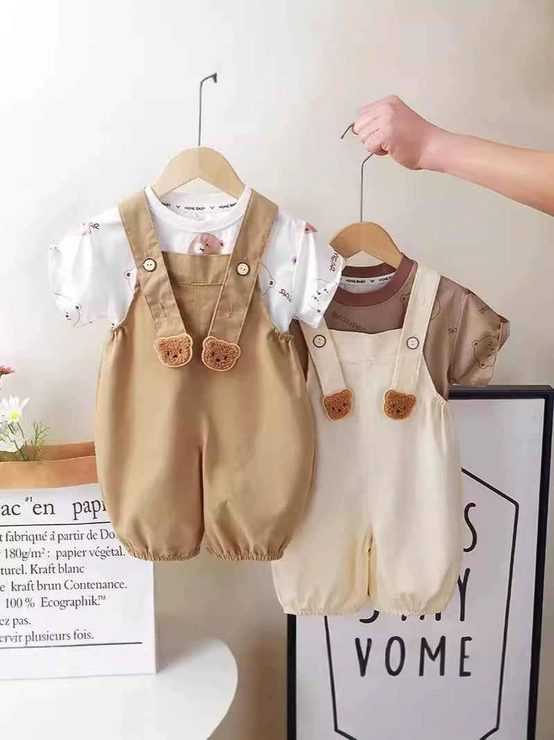 Jardineira Infantil Masculina Ursinhos