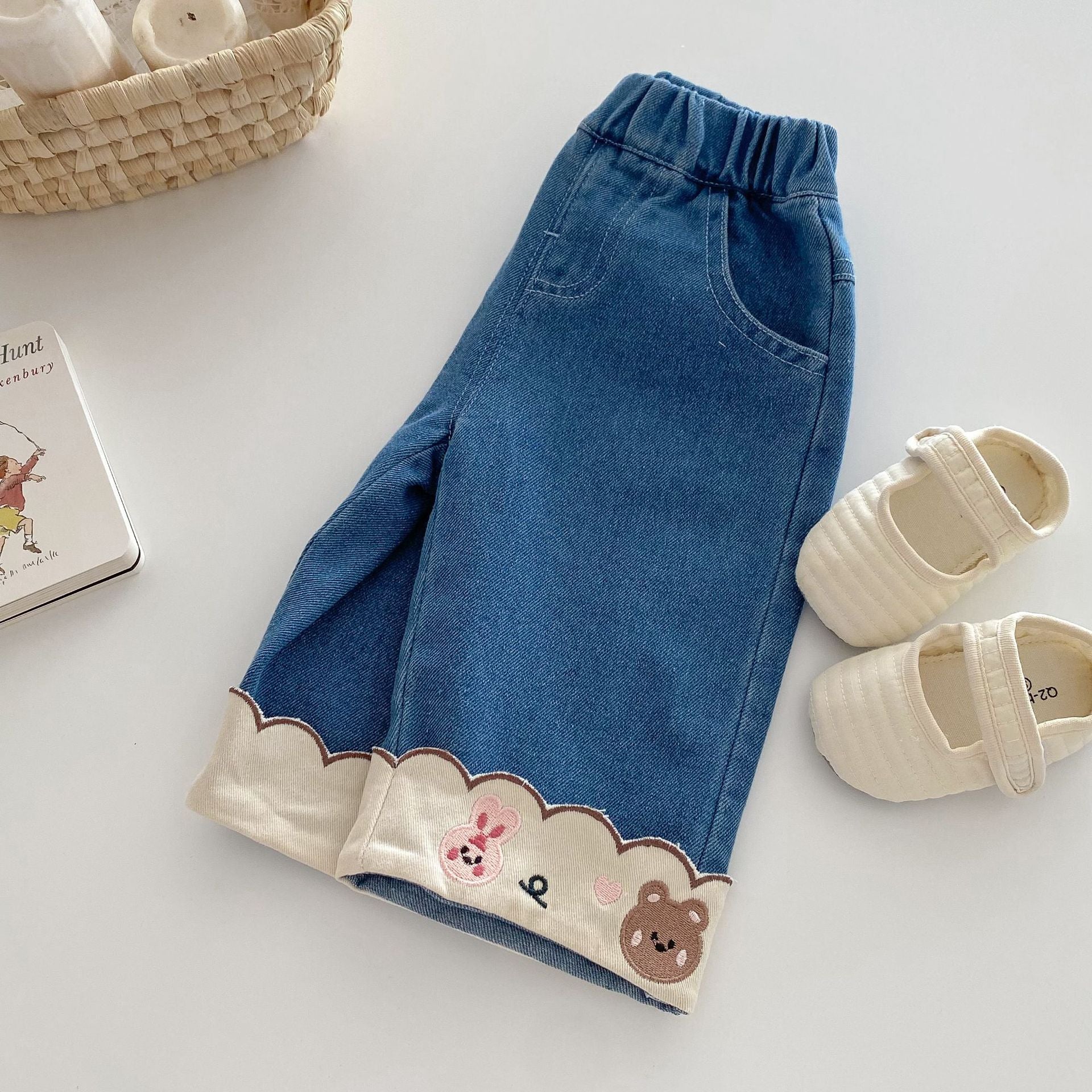 Calça Infantil Jeans Ursinhos